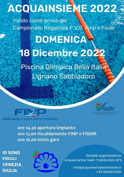 NUOTO - ACQUAINSIEME - Campionato Regionale FVG FINP FISDIR