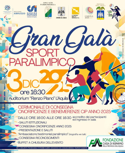 Gran Gal&agrave; dello Sport Paralimpico anno 2025