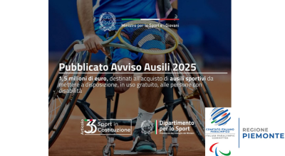 Avviso per contributi all’acquisto di ausili sportivi: 1,5 milioni di e...