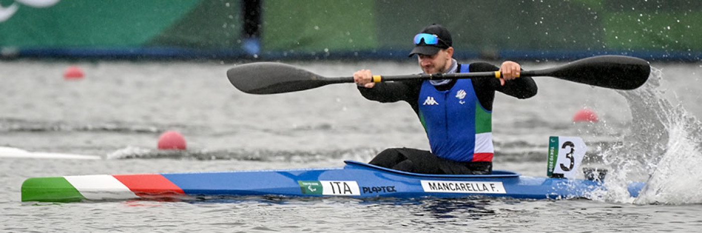 Federico Mancarella in gara