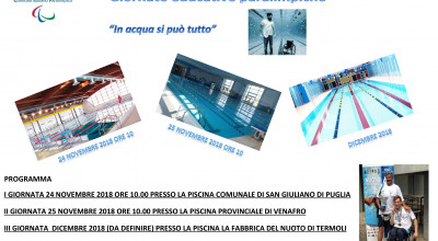 Nuoto paralimpico itinerante, tre Giornate educative organizzate dalla FINP M...