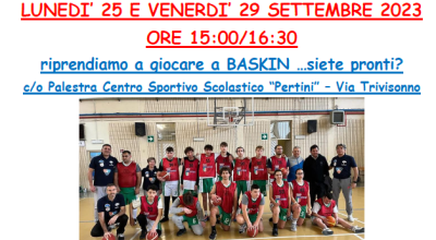 OPEN DAY BASKET E BASKIN: APPUNTAMENTO IL 25 ED IL 29 SETTEMBRE