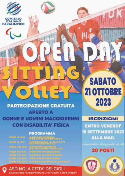 Open Day Sitting Volley per Disabili Civili - Iscrizioni Aperte entro il 15 s...