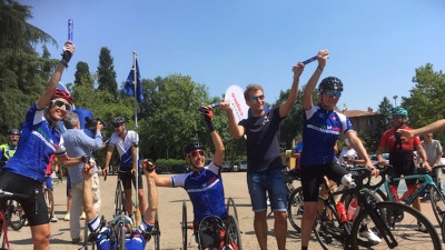 DOPO L'ARRIVO A BOLOGNA STAFFETTA TRICOLORE HA RIPRESO LA SUA MARCIA