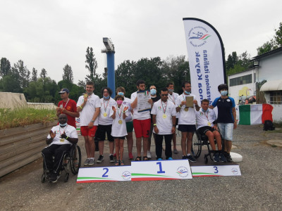 TRE ORI PER IL CANOA CLUB FERRARA AI NAZIONALI DI PARACANOA