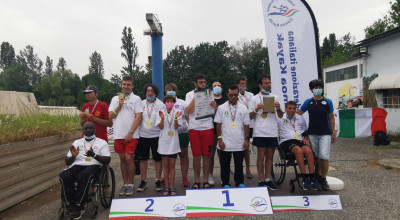 TRE ORI PER IL CANOA CLUB FERRARA AI NAZIONALI DI PARACANOA