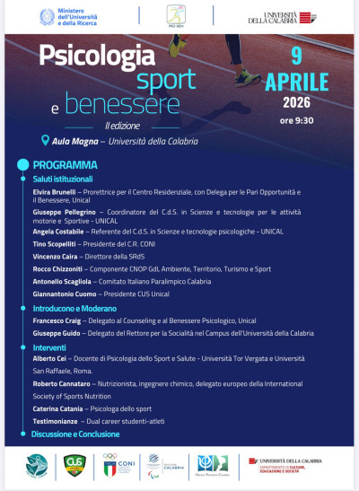Evento &ldquo;Psicologia, sport e benessere&rdquo;