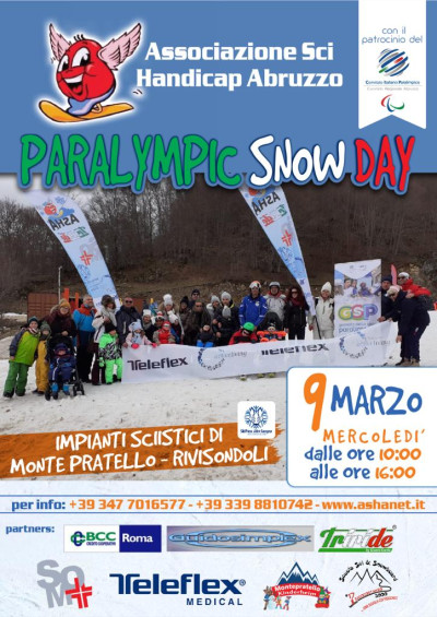 Il 9 marzo a Monte Pratello-Rivisondoli il Paralimpic Snow Day