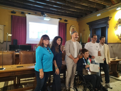 PREMIAZIONI -  Katia Aere e Massimiliano Popaiz premiati  dal Comune di San V...