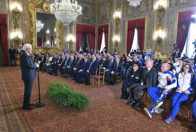 Il Presidente della Repubblica riceve al Quirinale i medagliati ai Mondiali d...