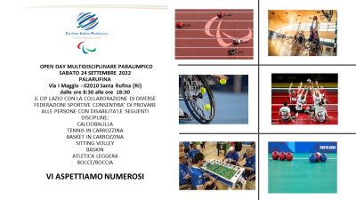 Giornata di avvicinamento allo sport paralimpico rivolta alle persone con dis...