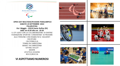 Giornata di avvicinamento allo sport paralimpico rivolta alle persone con dis...