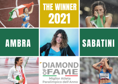 Diamond of Fame: Ambra Sabatini atleta paralimpica dell’anno