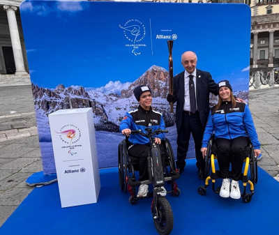 Giusy Sbaglio e Mariangela Correale alla cerimonia di chiusura delle Paralimp...