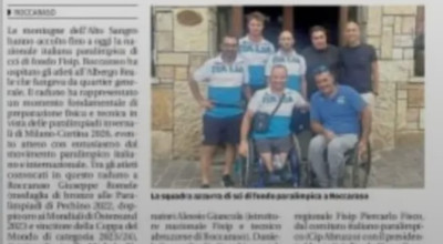 Sci di fondo: La squadra nazionale paralimpica a Roccaraso