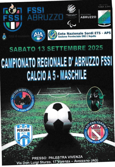 Campionato Regionale D'Abruzzo FSSI di Calcio a 5 ad Avezzano