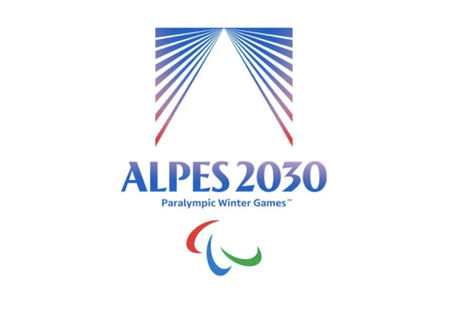 Alpes 2030 svela l&rsquo;emblema paralimpico: una montagna illuminata dai val...