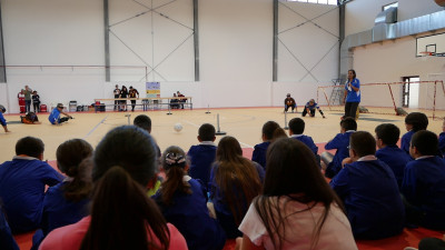 Torball promozionale al Palasport di Vinchiaturo.