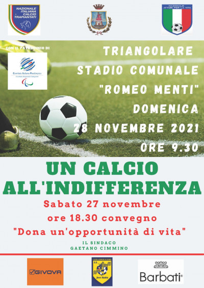 UN CALCIO ALL'INDIFFERENZA, CASTELLAMMARE DI SATABIA (NA) 28 NOVEMBRE 2021