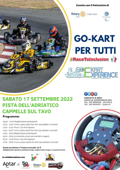 Go Kart per tutti sabato 17 settembre alla Pista dell’Adriatico di Capp...