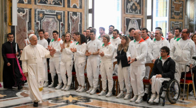 L'Udienza di Papa Leone XIV agli atleti olimpici e paralimpici di Milano Cort...