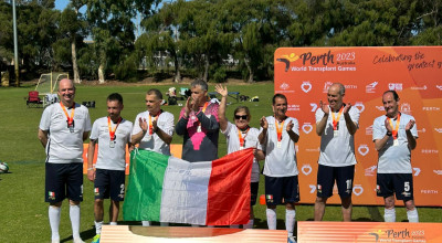 World Transplant Games 2023 a Perth, Australia - Tutti i membri del volley te...