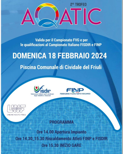 NUOTO - 2° Trofeo Aqatic - Valido per il Campionato FVG e per le qualific...