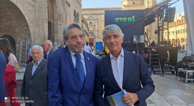 Presidente CIP Marche Luca Savoiardi e Ministro dello sport e dei giovani And...