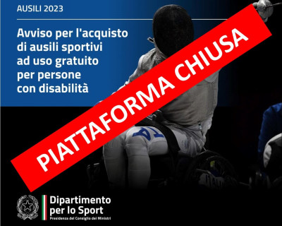 Chiusura piattaforma fondo ausili Chiusura piattaforma fondo ausili