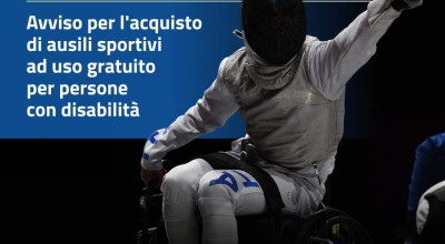 Pubblicato l'avviso per l'acquisto di ausili sportivi a uso gratuito per le p...