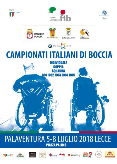 Campionati Italiani di Boccia PalaVentura Lecce 5 -8 Luglio 2018
