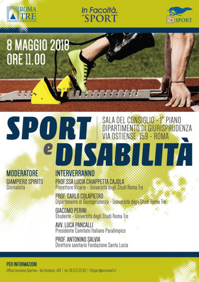 Il Presidente Pancalli presente con un suo intervento al convegno Sport e Dis...
