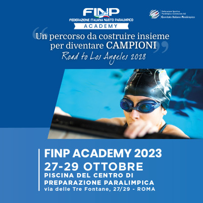 Nuoto: dal 27 al 29 ottobre al Centro Paralimpico di Roma il 3° Academy Finp