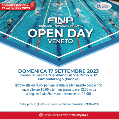 Nuoto: domenica 17 settembre a Campodarsego l’Open Day Veneto di nuoto ...