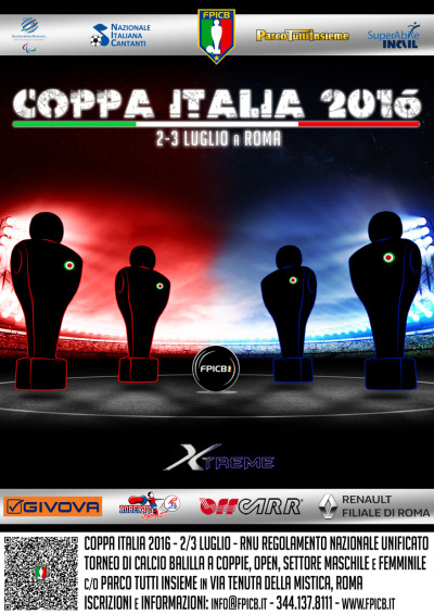 Calcio Balilla paralimpico: dal 2 al 3 luglio, a Roma, la Coppa Italia