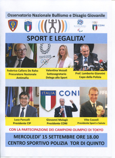 Convegno  Sport e Legalità: Binomio Vincente Mercoled&igra...