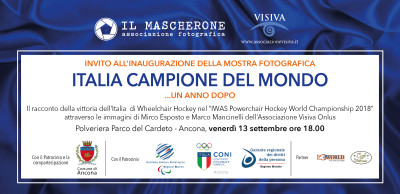Mostra fotografica hockey in carrozzina di Visiva Onlus Ancona