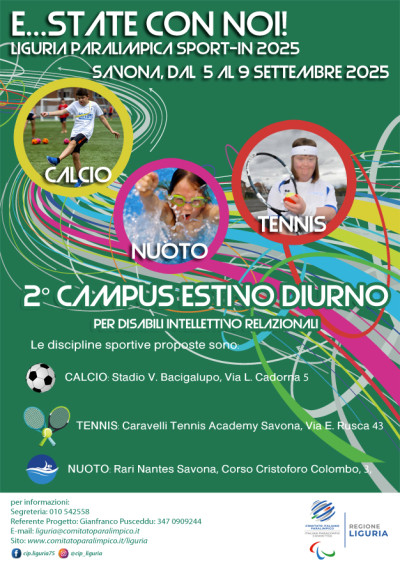 Avviso Pubblico - E...STATE CON NOI! Liguria Paralimpica Sport-In 2025: Un'Es...