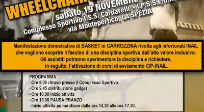 Basket in carrozzina, sabato 19 novembre alla Spezia open day aperto a tutti ...