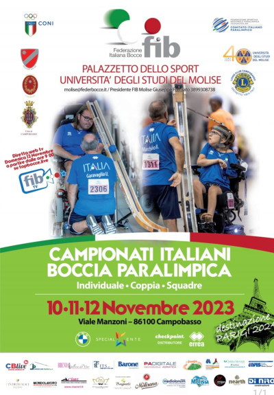 Campionati Italiani BOCCIA: Campobasso vi aspetta!  