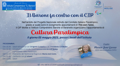 Il CIP Molise e l''Istituto Comprensivo Barone di Baranello daranno spazio do...