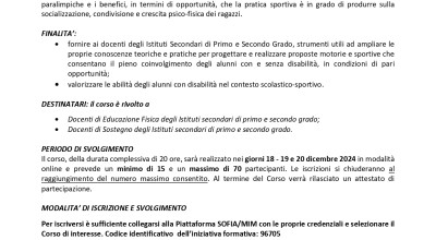 Corso S.O.F.I.A. - Sistema Operativo per la Formazione e le Iniziative di Agg...