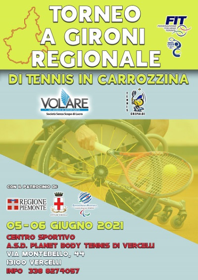 A Vercelli al via il 2° Torneo Regionale di Tennis in carrozzina
