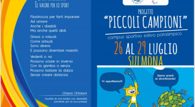 Piccoli Campioni dal 26 al 29 Luglio a Sulmona