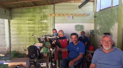 Primo allenamento al centro nazionale federale paralimpico di tiro a segno di...