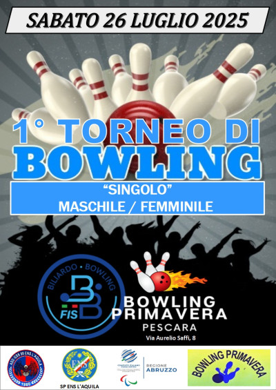 1° Torneo di Bowling Singolo FSSI a Pescara
