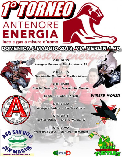 ° TORNEO “ANTENORE ENERGIA” Domenica 5 maggio 2019 a Padova p...