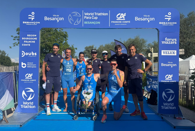 Triathlon, World Para Cup Besan&ccedil;on: 1 oro e 2 argenti per l'Italia 